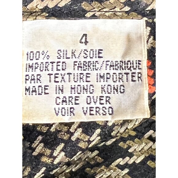 Ann Klein II Size 4 Blouse Silk Plaid Pull over Career Wear Boho Chic - Picture 8 of 9